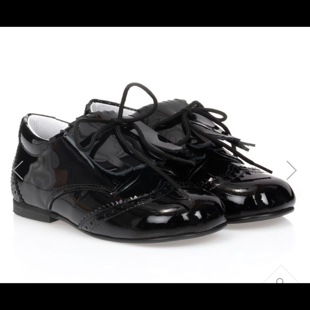Children's Classics Black Patent Leather Brogues